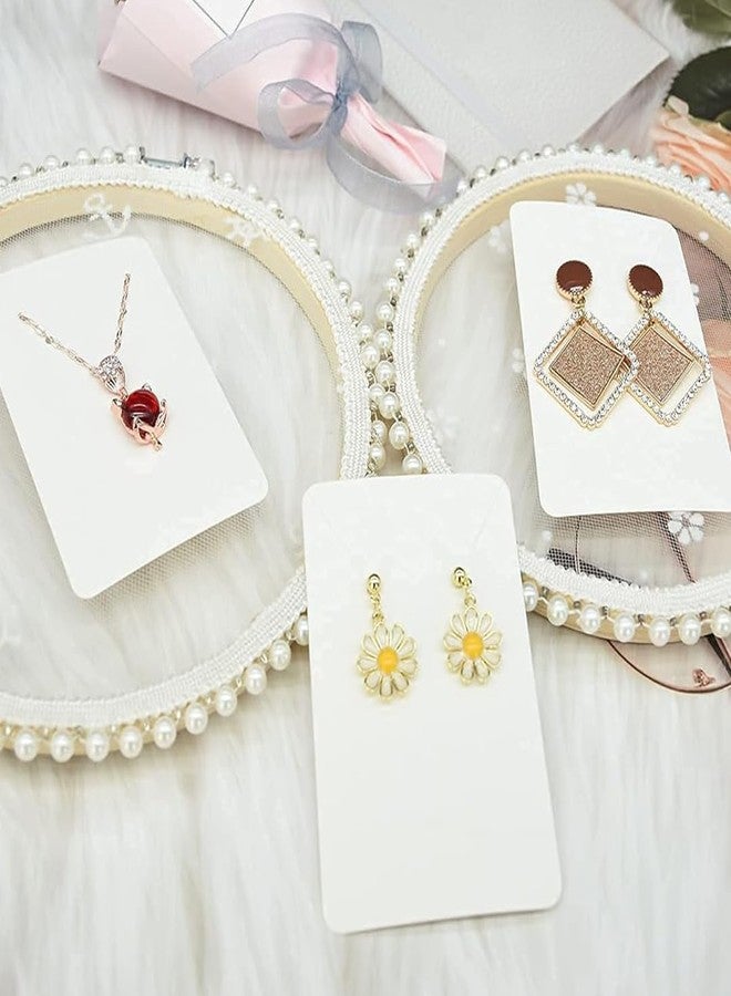 Festiko® Jewellery Display Cards (White, Pack of 200 Pcs) | Rectangle Jewellery Tags for Earrings & Necklaces | Premium Earring Display Cards for Jewellery Packaging, Retail & Exhibitions - Image 4